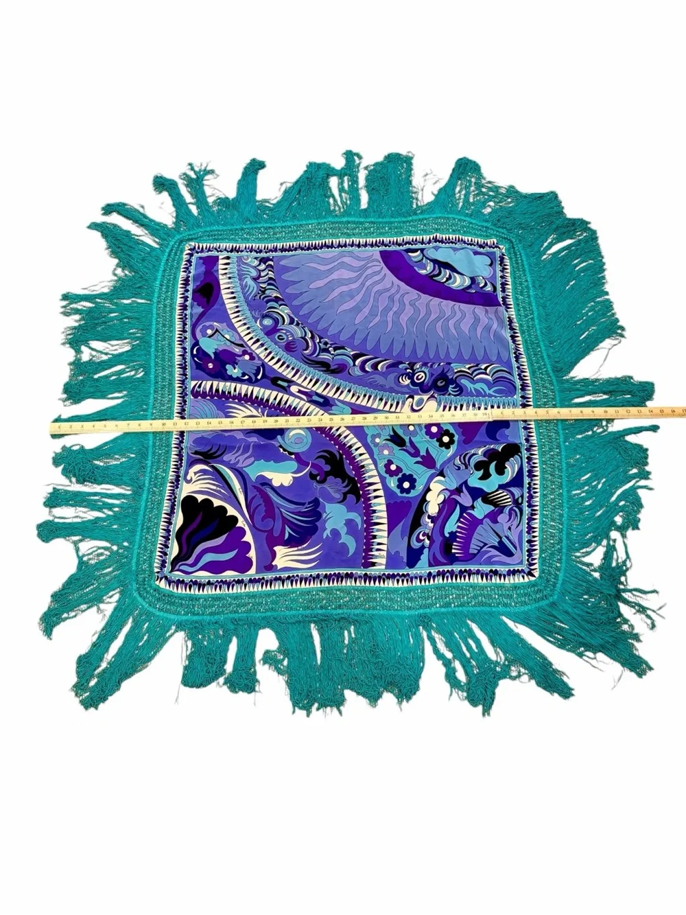Authentic Vintage 1970s Emilio Pucci Silk Jersey Shawl / Scarf – 55” Square